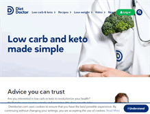 Tablet Screenshot of dietdoctor.com